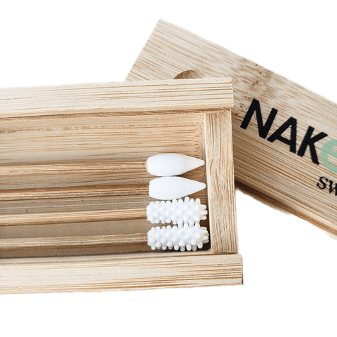 NAKEDSWAB BAMBOO REUSABLE SWABS- 4Pack